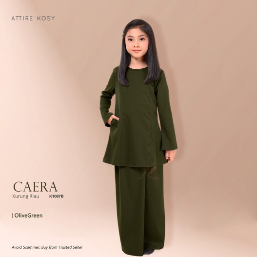 Caera Kurung Riau K1087B (OliveGreen) 