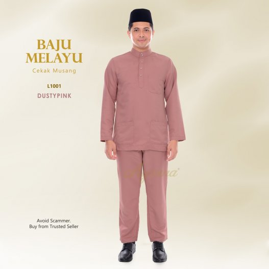 Baju Melayu Cekak Musang L1001 (DustyPink) 