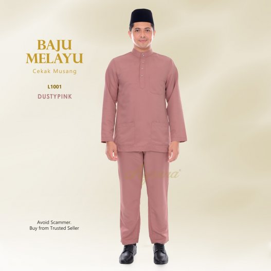 Baju Melayu Cekak Musang L1001 (DustyPink)
