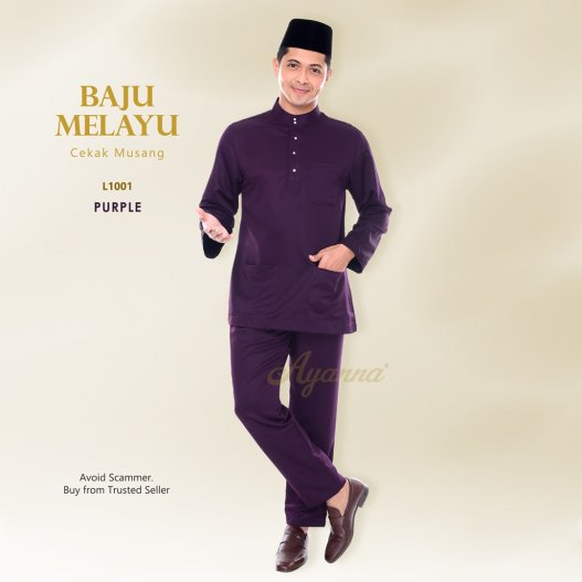 Baju Melayu Cekak Musang L1001 (Purple)