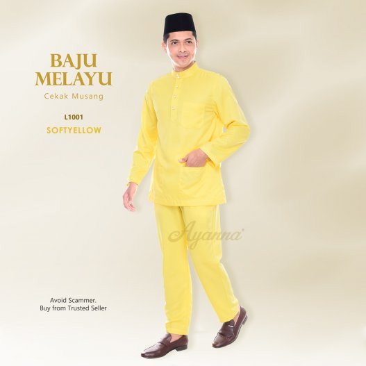Baju Melayu Cekak Musang L1001 (SoftYellow)