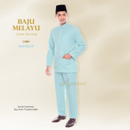 Baju Melayu Cekak Musang L1001 (BabyBlue) 