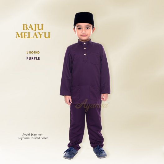 Baju Melayu Cekak Musang L1001KD (Purple) 