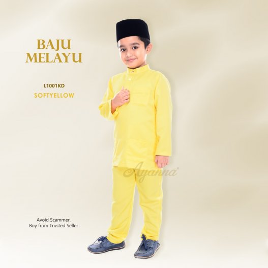 Baju Melayu Cekak Musang L1001KD (SoftYellow) 