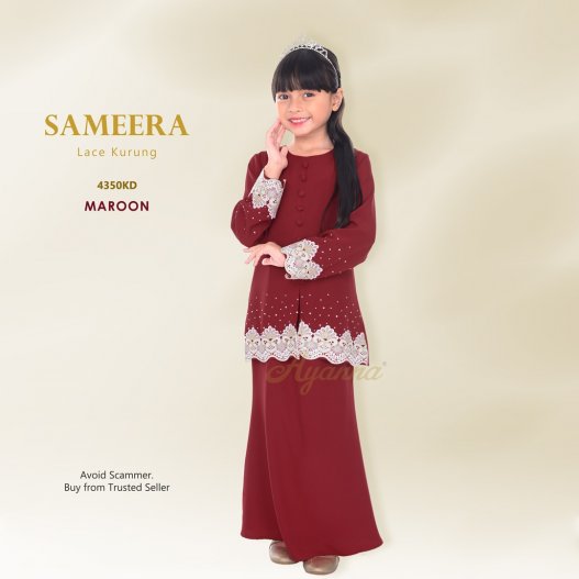 Sameera Lace Kurung 4350KD (Maroon) 