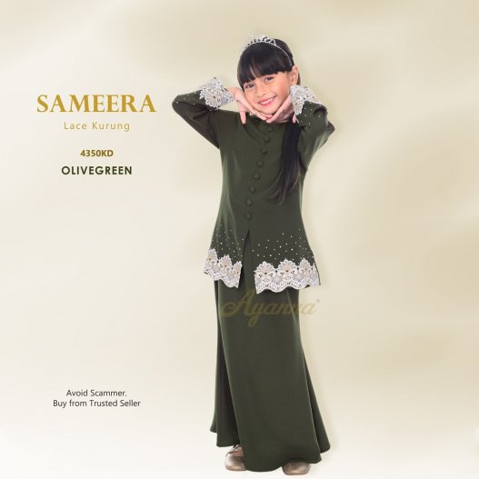Sameera Lace Kurung 4350KD (OliveGreen) 