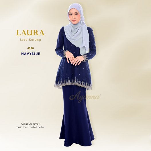Laura Lace Kurung 4320 (NavyBlue) 
