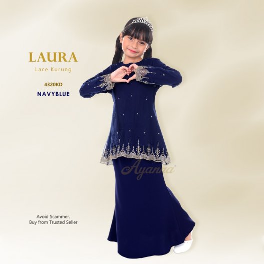 Laura Lace Kurung 4320KD (NavyBlue) 