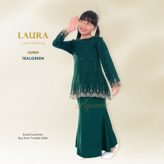Laura Lace Kurung 4320KD (TealGreen) 