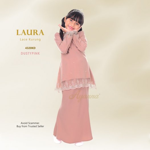 Laura Lace Kurung 4320KD (DustyPink)