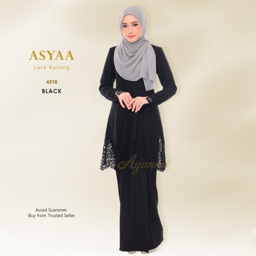 Asyaa Lace Kurung 4318 (Black) 