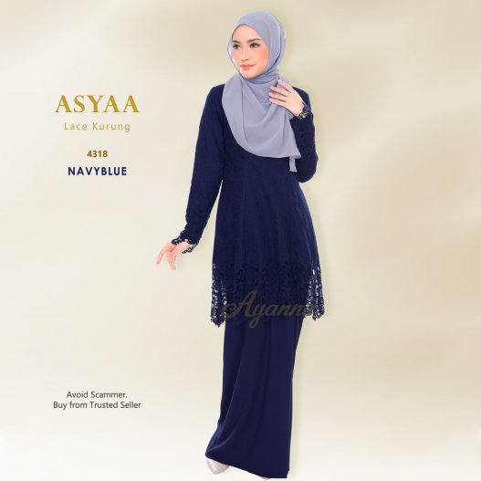 Asyaa Lace Kurung 4318 (NavyBlue)