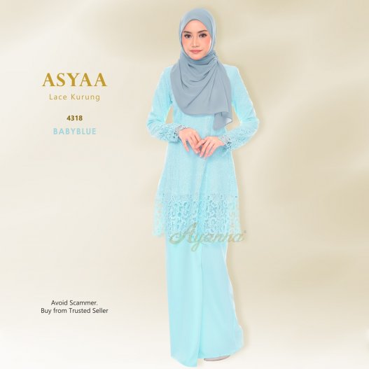 Asyaa Lace Kurung 4318 (BabyBlue) 