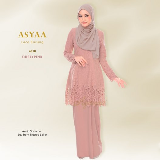 Asyaa Lace Kurung 4318 (DustyPink) 