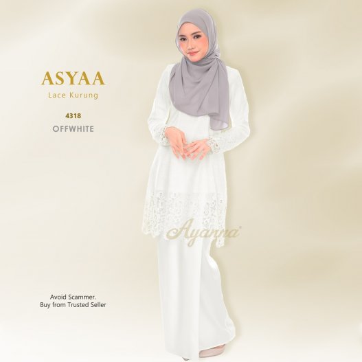 Asyaa Lace Kurung 4318 (OffWhite) 