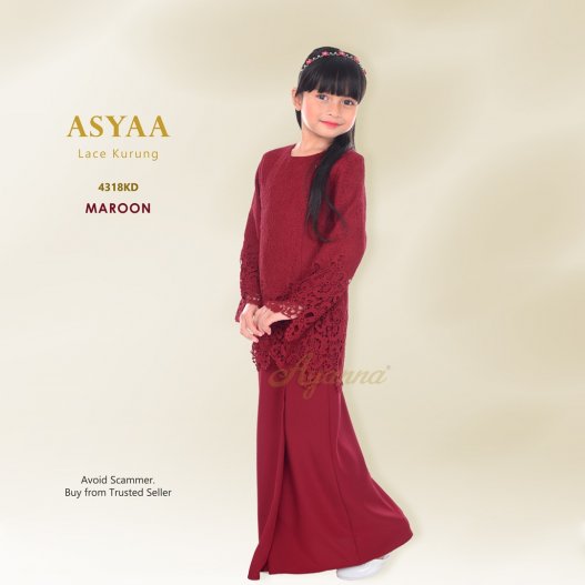 Asyaa Lace Kurung 4318KD (Maroon) 