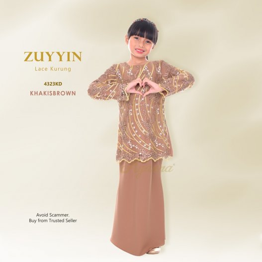 Zuyyin Lace Kurung 4323KD (KhakisBrown) 