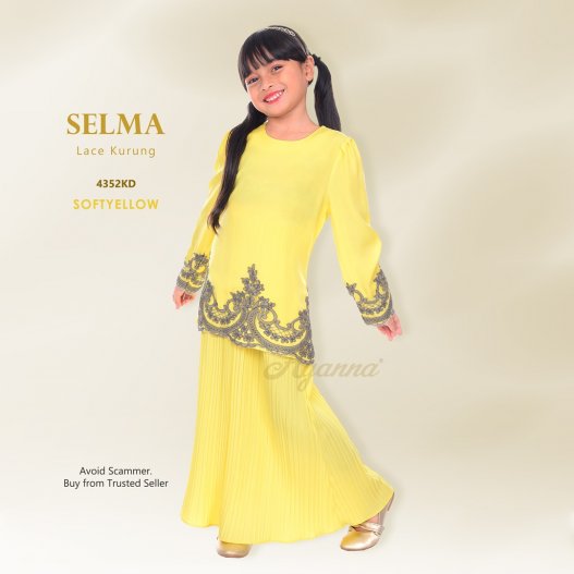 Selma Lace Kurung 4352KD (SoftYellow) 