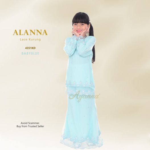 Alanna Lace Kurung 4351KD (BabyBlue) 