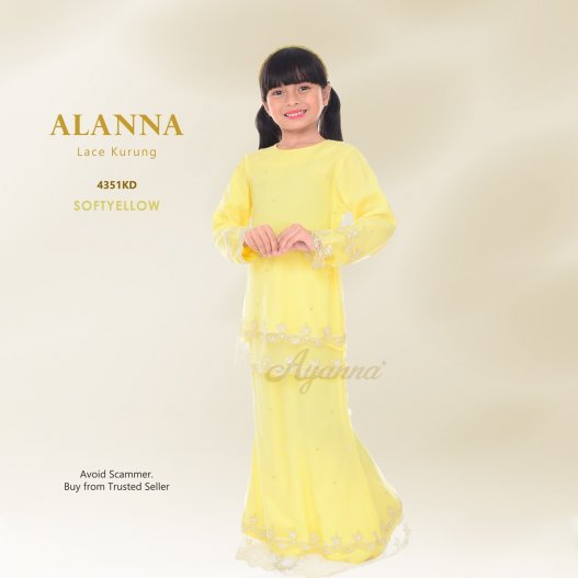 Alanna Lace Kurung 4351KD (SoftYellow) 