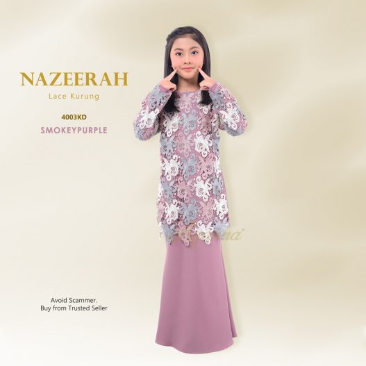 Nazeerah Lace Kurung 4003KD (SmokeyPurple) 