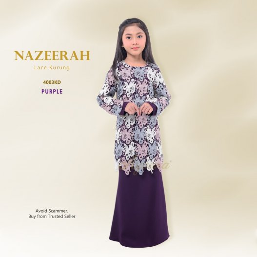 Nazeerah Lace Kurung 4003KD (Purple) 