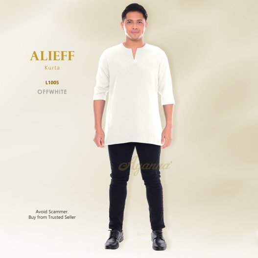 Alieff Kurta L1005 (OffWhite) 