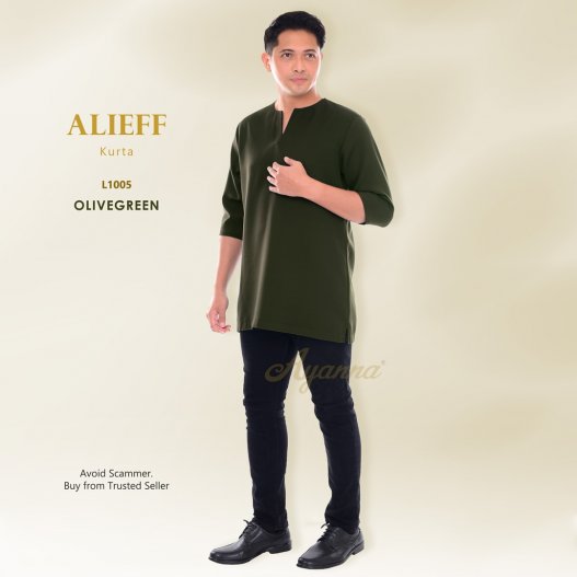 Alieff Kurta L1005 (OliveGreen)