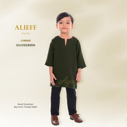 Alieff Kurta L1005KD (OliveGreen) 