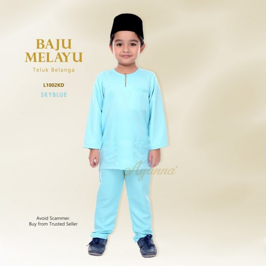 Baju Melayu Teluk Belanga L1002KD (SkyBlue) 