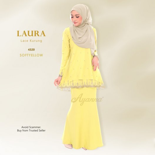 Laura Lace Kurung 4320 (SoftYellow) 