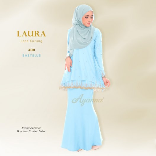 Laura Lace Kurung 4320 (BabyBlue) 
