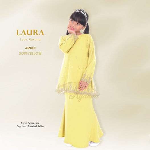 Laura Lace Kurung 4320KD (SoftYellow) 