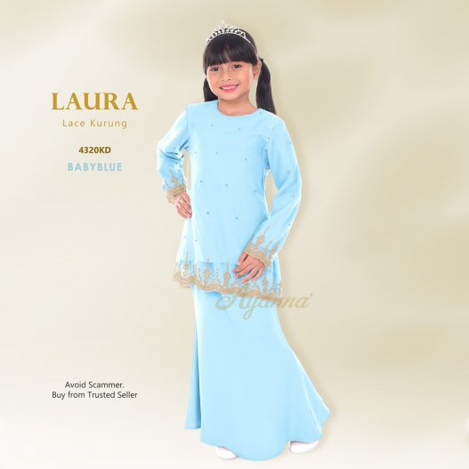 Laura Lace Kurung 4320KD (BabyBlue) 