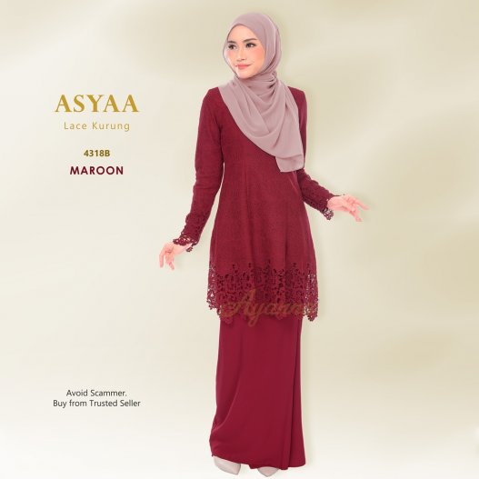 Asyaa Lace Kurung 4318B (Maroon)