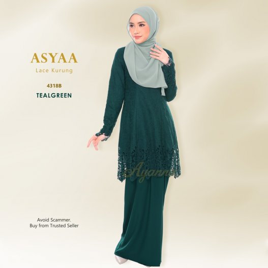 Asyaa Lace Kurung 4318B (TealGreen)