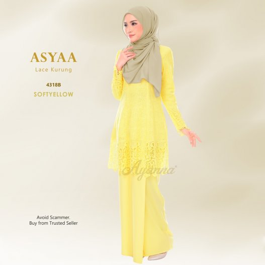 Asyaa Lace Kurung 4318B (Yellow)