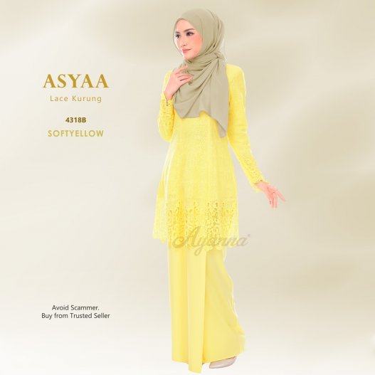 Asyaa Lace Kurung 4318B (SoftYellow) 