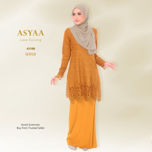 Asyaa Lace Kurung 4318B (Gold) 