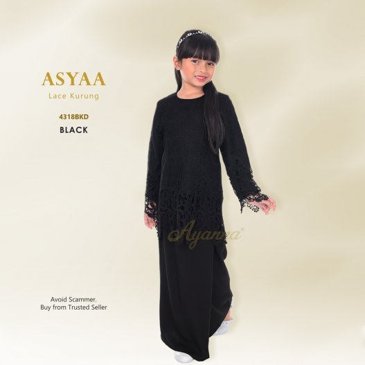 Asyaa Lace Kurung 4318BKD (Black)