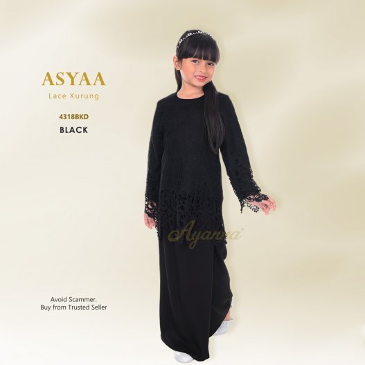 Asyaa Lace Kurung 4318BKD (Black) 