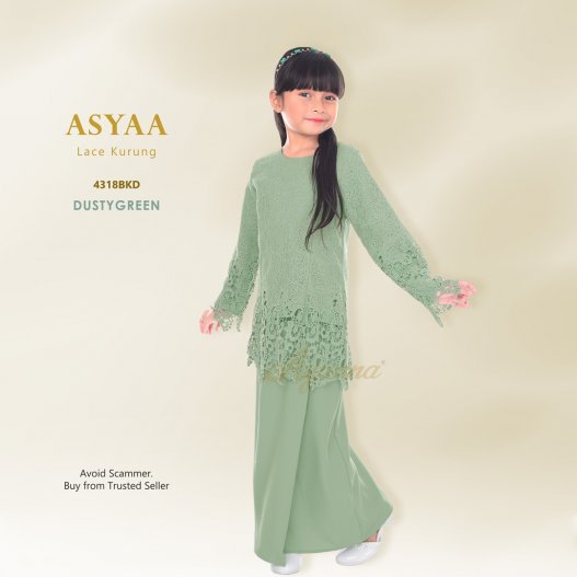 Asyaa Lace Kurung 4318BKD (DustyGreen) 