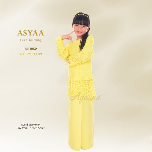 Asyaa Lace Kurung 4318BKD (SoftYellow) 