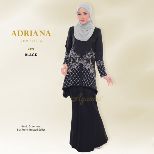 Adriana Lace Kurung 4372 (Black) 