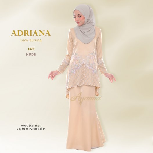 Adriana Lace Kurung 4372 (Nude) 