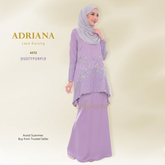 Adriana Lace Kurung 4372 (DustyPurple) 