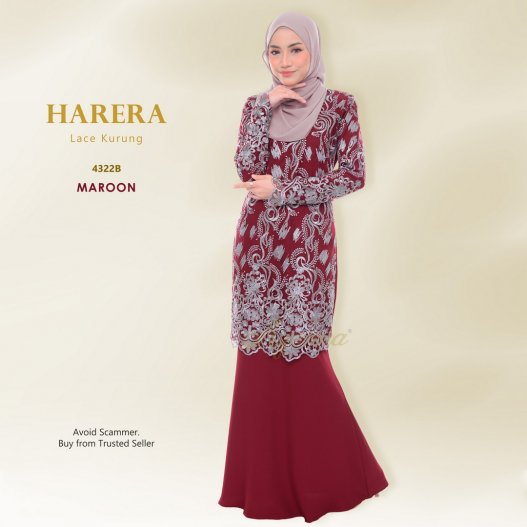 Harera Lace Kurung 4322B (Maroon)