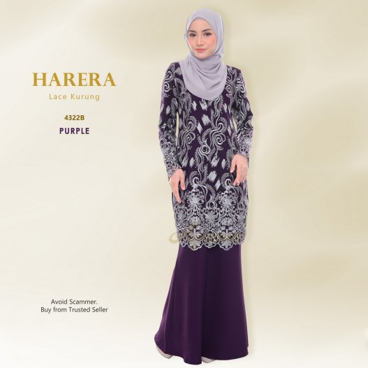 Harera Lace Kurung 4322B (Purple) 