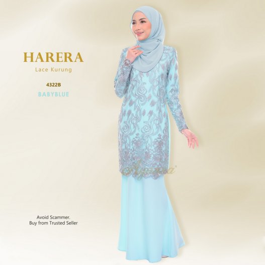 Harera Lace Kurung 4322B (BabyBlue)