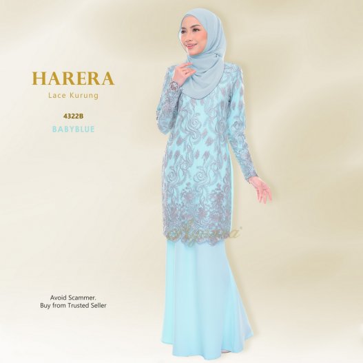 Harera Lace Kurung 4322B (BabyBlue) 